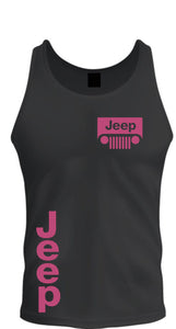 pink jeep tee tank top
