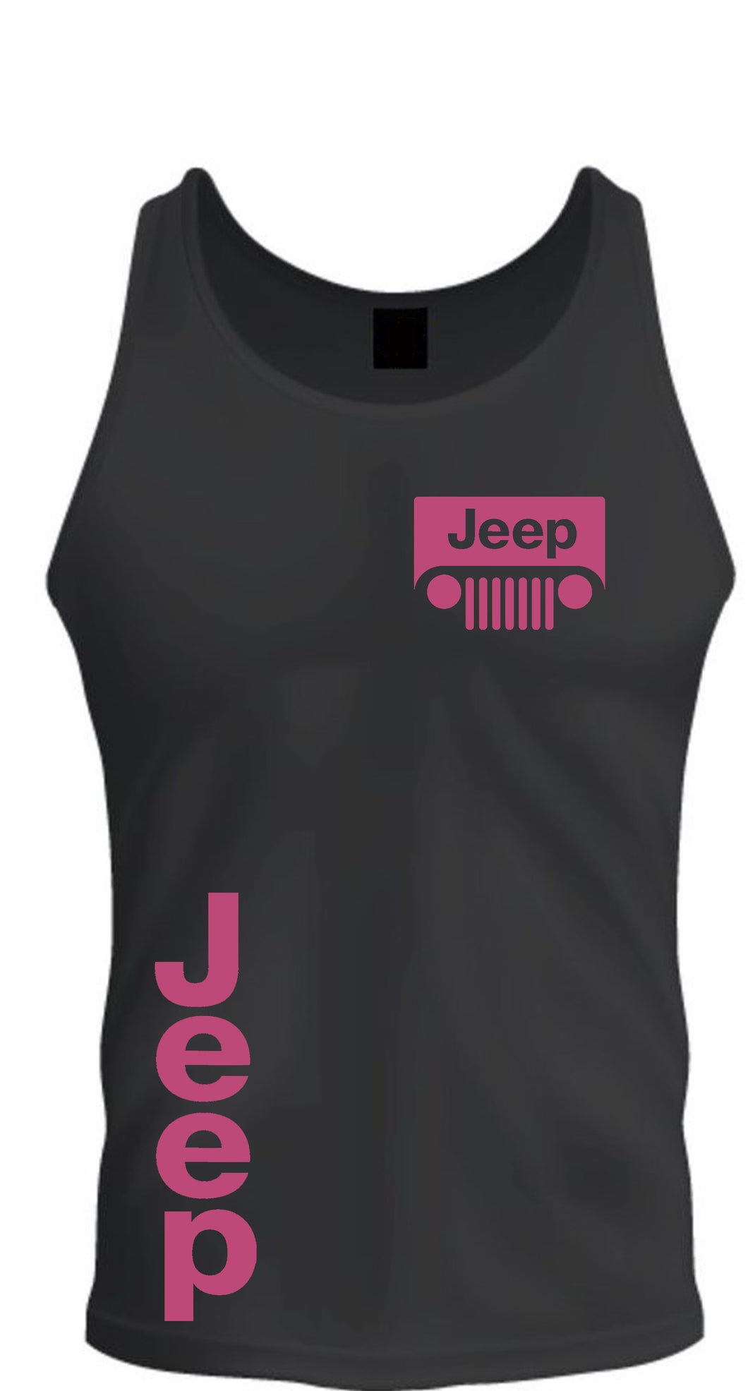 pink jeep tee tank top