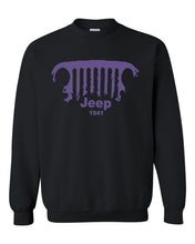 Load image into Gallery viewer, purple jeep sweatshirt/// jeep only in a jeep 1941 // 2xl /// 4x4 ///off road unisex crewneck sweatshirt tee