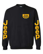 Load image into Gallery viewer, jeep sweatshirt /// yellow jeep // s-5xl /// 4x4 /// off road unisex crewneck sweatshirt tee