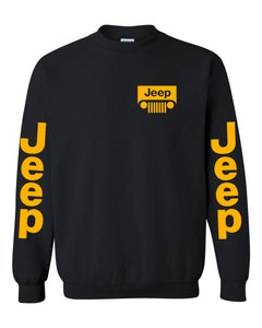 jeep sweatshirt /// yellow jeep // s-5xl /// 4x4 /// off road unisex crewneck sweatshirt tee