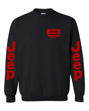 Load image into Gallery viewer, jeep sweatshirt /// red jeep // s-5xl /// 4x4 /// off road unisex crewneck sweatshirt tee