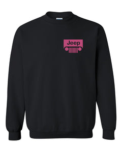 pink jeep sweatshirt jeep shirt unisex crewneck sweatshirt tee