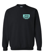 Load image into Gallery viewer, mint green jeep sweatshirt jeep shirt unisex crewneck sweatshirt tee