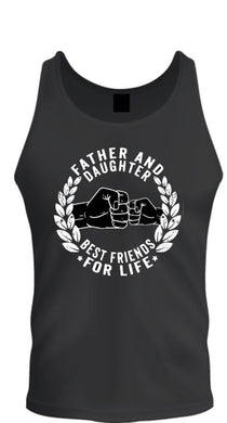 father's day gift best friends for life tee father and daughter s -2xl black tank top