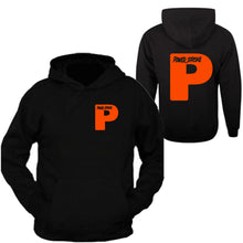 Load image into Gallery viewer, powerstroke color pocket diesel power hoodie front &amp; back ford power stroke diesel hoodie orange