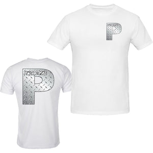 powerstroke silver diesel power front & back ford power stroke diesel t-shirt tee s-5xl