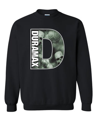 skull big design d duramax sweatshirt unisex crewneck sweatshirt tee