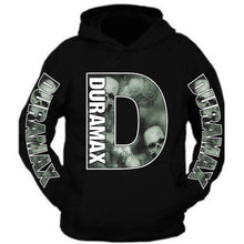 Load image into Gallery viewer, duramax big design all colors black hoodie hooded sweatshirt skull