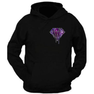 galaxy melting diamond hoodie unisex heavy cotton tee hoodie