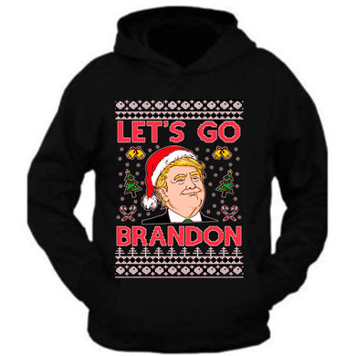 let's go brandon trump christmas sweater unisex s -5xl hoodie