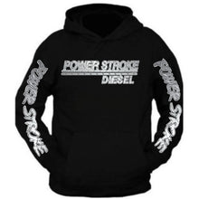 Load image into Gallery viewer, power stroke silver metal diesel power hoodie ford power stroke diesel hoodie