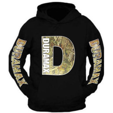 duramax camo big design color black hoodie hooded sweatshirt s-5xl