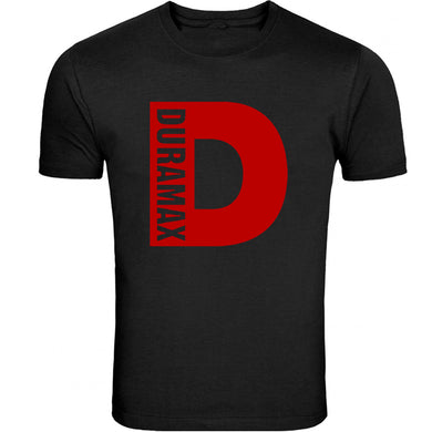 duramax red big design t-shirt unisex color black & white tee