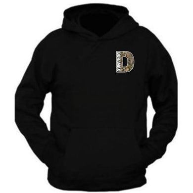 duramax camo pocket design color black hoodie hooded sweatshirt the back is plain