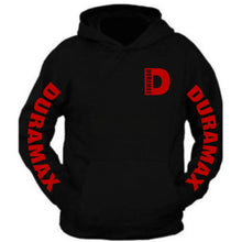 Load image into Gallery viewer, duramax hoodie sweatshirt all sizes all colors the back is plain red
