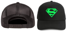 Load image into Gallery viewer, superman hats snap back cap one size fits most all colors neon green / one size