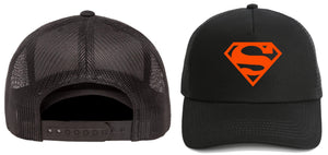 superman hats snap back cap one size fits most all colors orange / one size