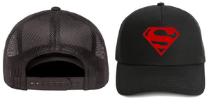 superman hats snap back cap one size fits most all colors red / one size