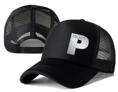 powerstroke hats snap back cap one size fits most all colors silver metal chrome / one size