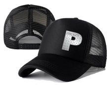 Load image into Gallery viewer, powerstroke hats snap back cap one size fits most all colors silver metal chrome / one size