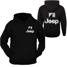 Load image into Gallery viewer, jeep silver tee /// silver metal tee// s-2xl /// 4x4 /// off road black hoodie hooded sweatshirt