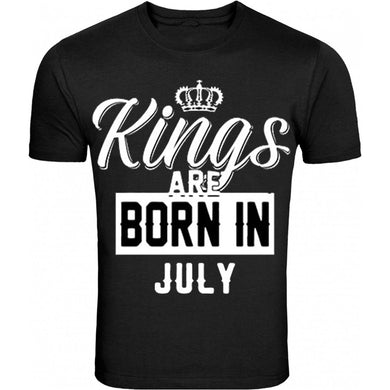 king are born in month age birthday month gift joke humour student college casual t-shirt mens unisex top