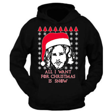 christmas hoodie all i want for christmas is snow santa ugly christmas sweater