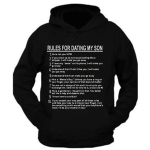 rules for dating my son graphic shirt gifts hoodie