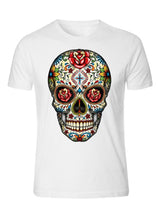 Load image into Gallery viewer, sugar skull roses eyes day of the dead mexican gothic los muertos t-shirt tee