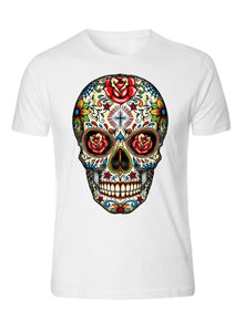 sugar skull roses eyes day of the dead mexican gothic los muertos t-shirt tee