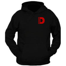 Load image into Gallery viewer, red duramax design color black hoodie hooded sweatshirt