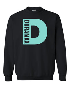 duramax mint big design color black unisex crewneck sweatshirt tee