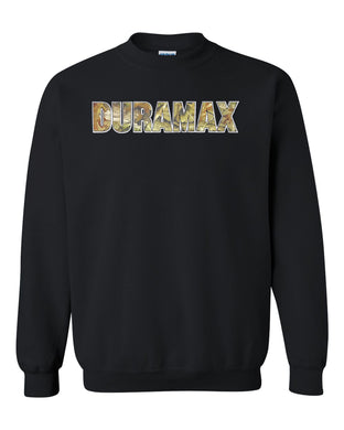 duramax camo d design color black unisex crewneck sweatshirt tee
