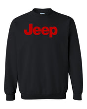 Load image into Gallery viewer, red jeep sweatshirt red jeep only in a jeep s - 2xl 4x4 off road unisex black crewneck sweatshirt tee