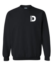 Load image into Gallery viewer, duramax white small design color black unisex black crewneck sweatshirt tee
