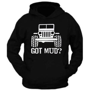 jeep hoodie pocket /// white jeep sweatshirt got mud // s-2xl /// 4x4 /// off road