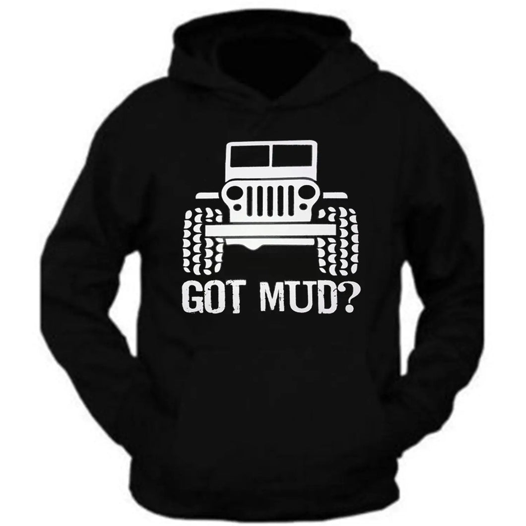 jeep hoodie pocket /// white jeep sweatshirt got mud // s-2xl /// 4x4 /// off road