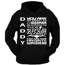 Load image into Gallery viewer, daddy superhero t-shirt father&#39;s day gift for dad hoodies