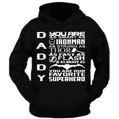 daddy superhero t-shirt father's day gift for dad hoodies
