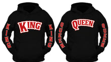 Load image into Gallery viewer, queen hoodies/king and queen couple hoodies/king queen couple matching hoodies