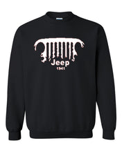 Load image into Gallery viewer, jeep sweatshirt/// white jeep only in a jeep 1941 // 2xl /// 4x4 ///off road unisex crewneck sweatshirt tee