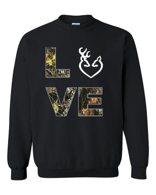 camo love country unisex crewneck sweatshirt tee