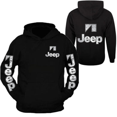 jeep silver tee /// silver metal tee// s-2xl /// 4x4 /// off road black hoodie hooded sweatshirt