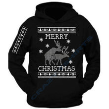 Load image into Gallery viewer, christmas hoodie merry christmas santa deer christmas sweater