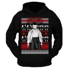 Load image into Gallery viewer, christmas hoodie let&#39;s get strange santa ugly christmas sweater