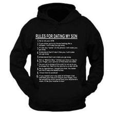 Load image into Gallery viewer, rules for dating my son graphic shirt gifts hoodie