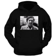 Load image into Gallery viewer, pablo escobar smiling mug shot adult mens hoodie pablo escobar plug tee plata o plomo columbian drug lord medellin