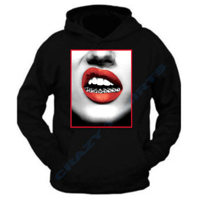 red lips hip hop kush hoodie sweatshirt