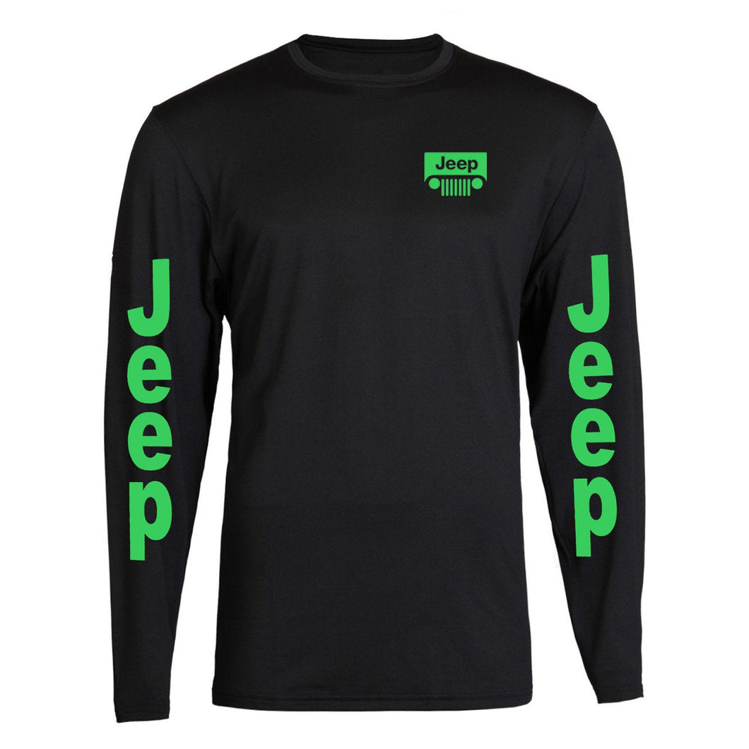 jeep girl tee long sleeve ///neon green long sleeve // s-2xl /// 4x4 /// off road long sleeve tee